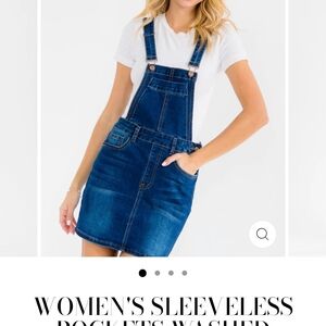 Y2K 90's  Stretch Push Up Denim Overall Mini Skirt – Women’s Size L – NWT